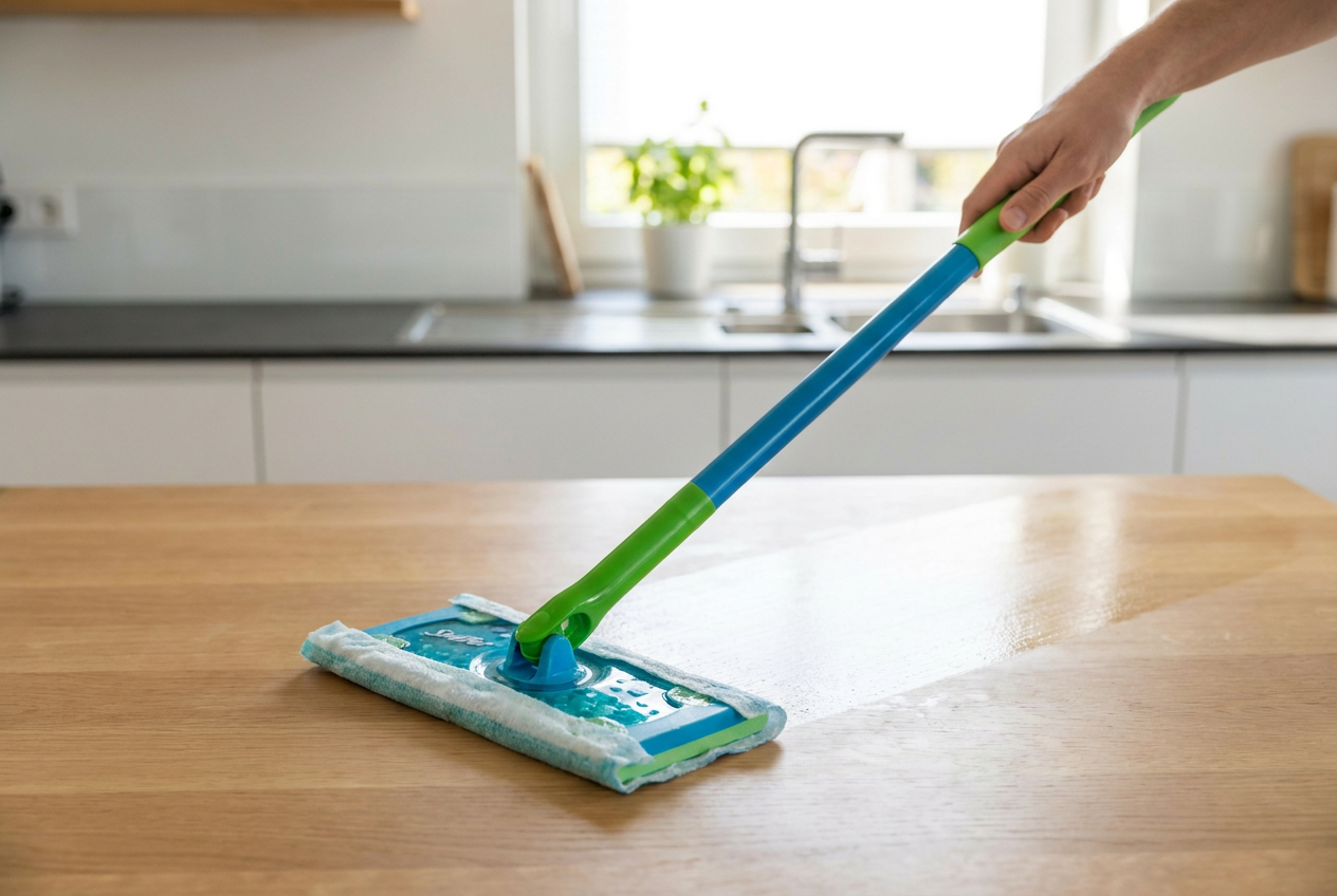 Feucht nachwischen SWIFFER