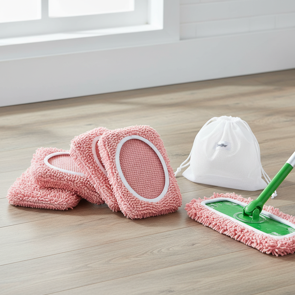 Swiffer 4 Stück für Swiffer Feuchte Bodentücher mit Wäschebeutel